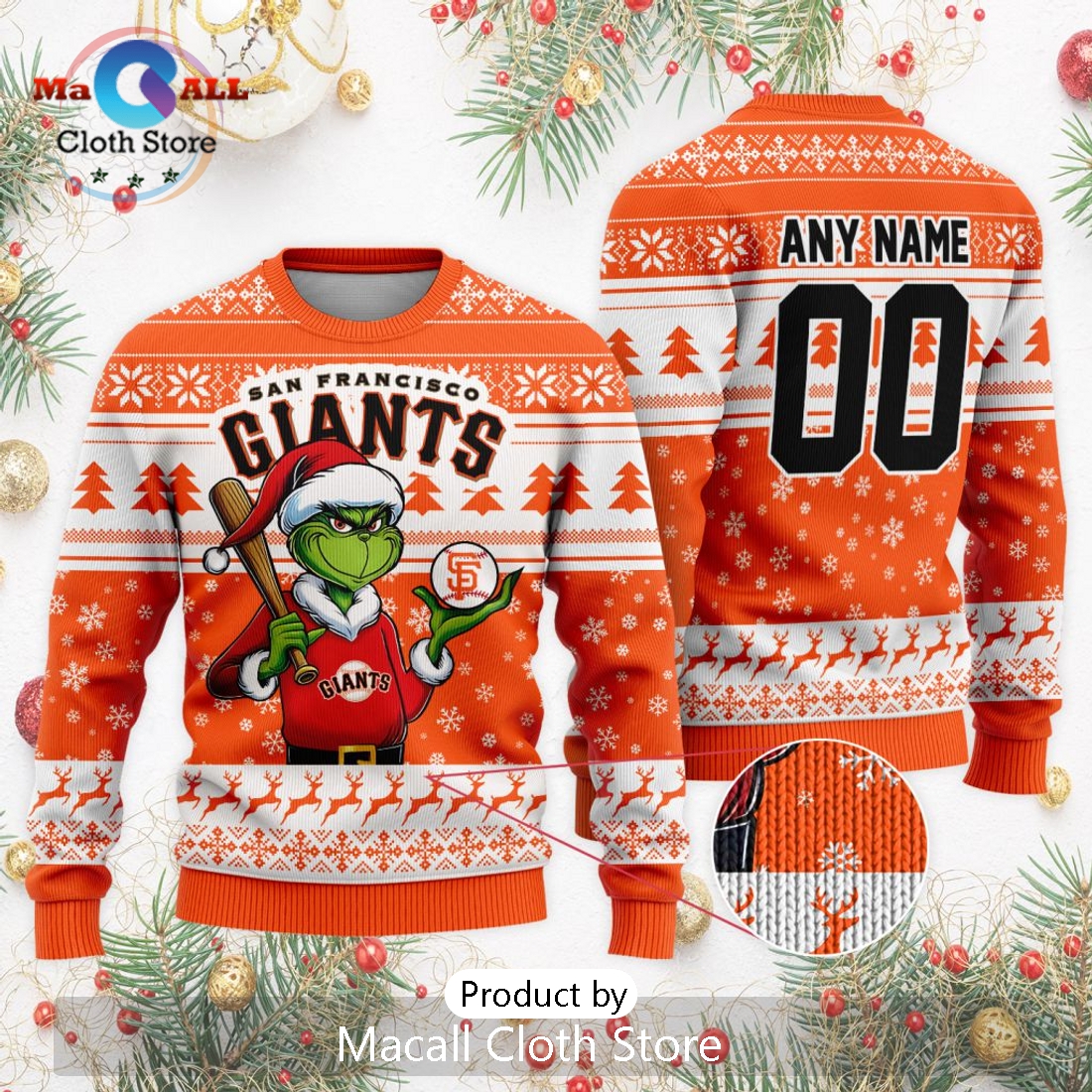 MLB San Francisco Giants Grinch Christmas Sweater