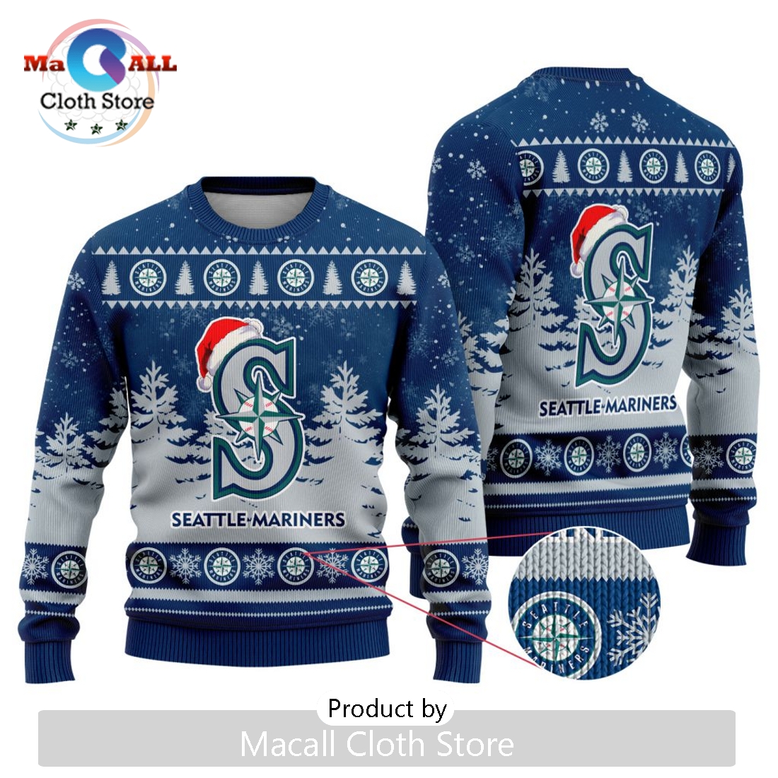 MLB Seattle Mariners 2024 Christmas Ugly Sweater