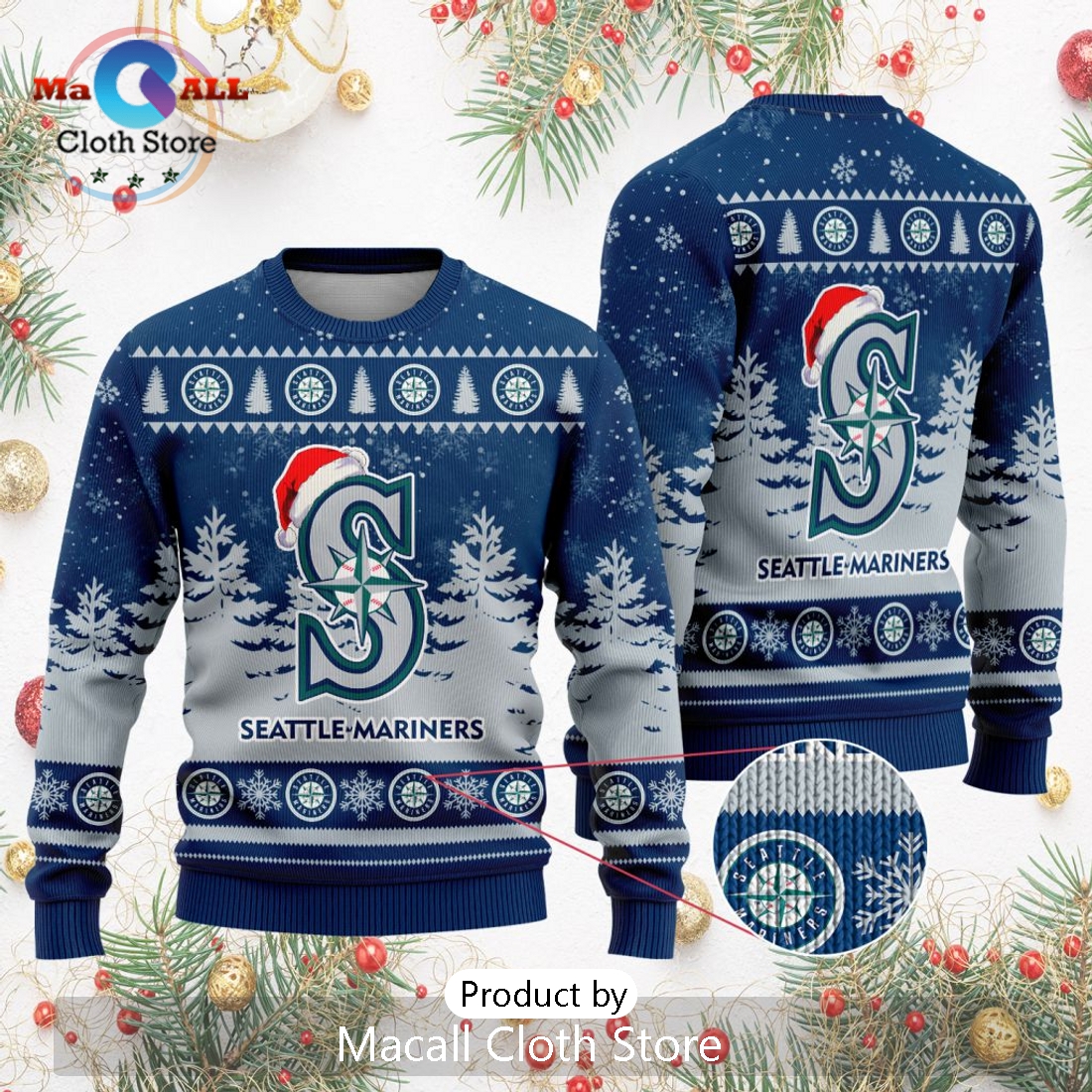 MLB Seattle Mariners 2024 Christmas Ugly Sweater