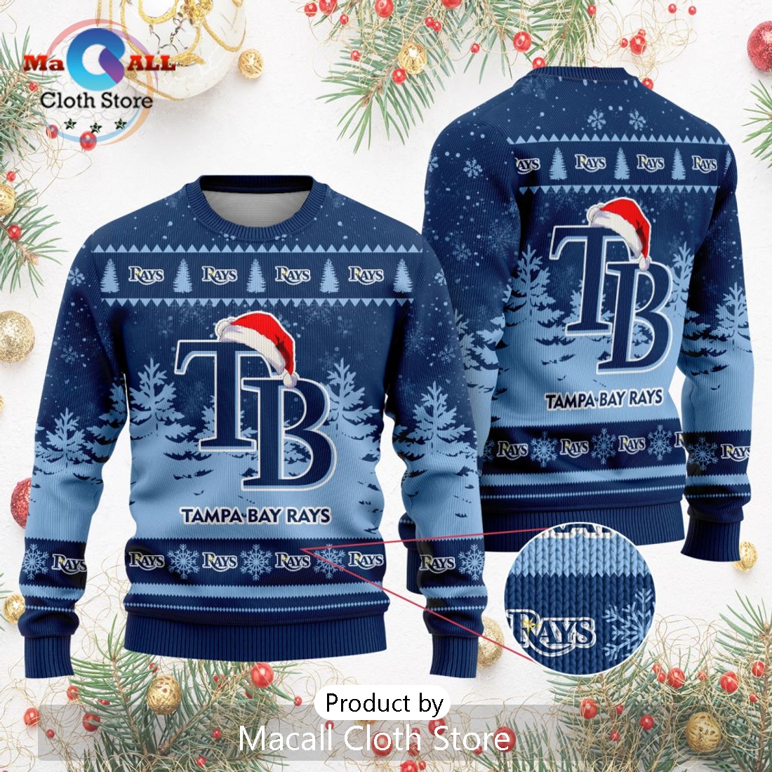MLB Tampa Bay Rays 2024 Christmas Ugly Sweater