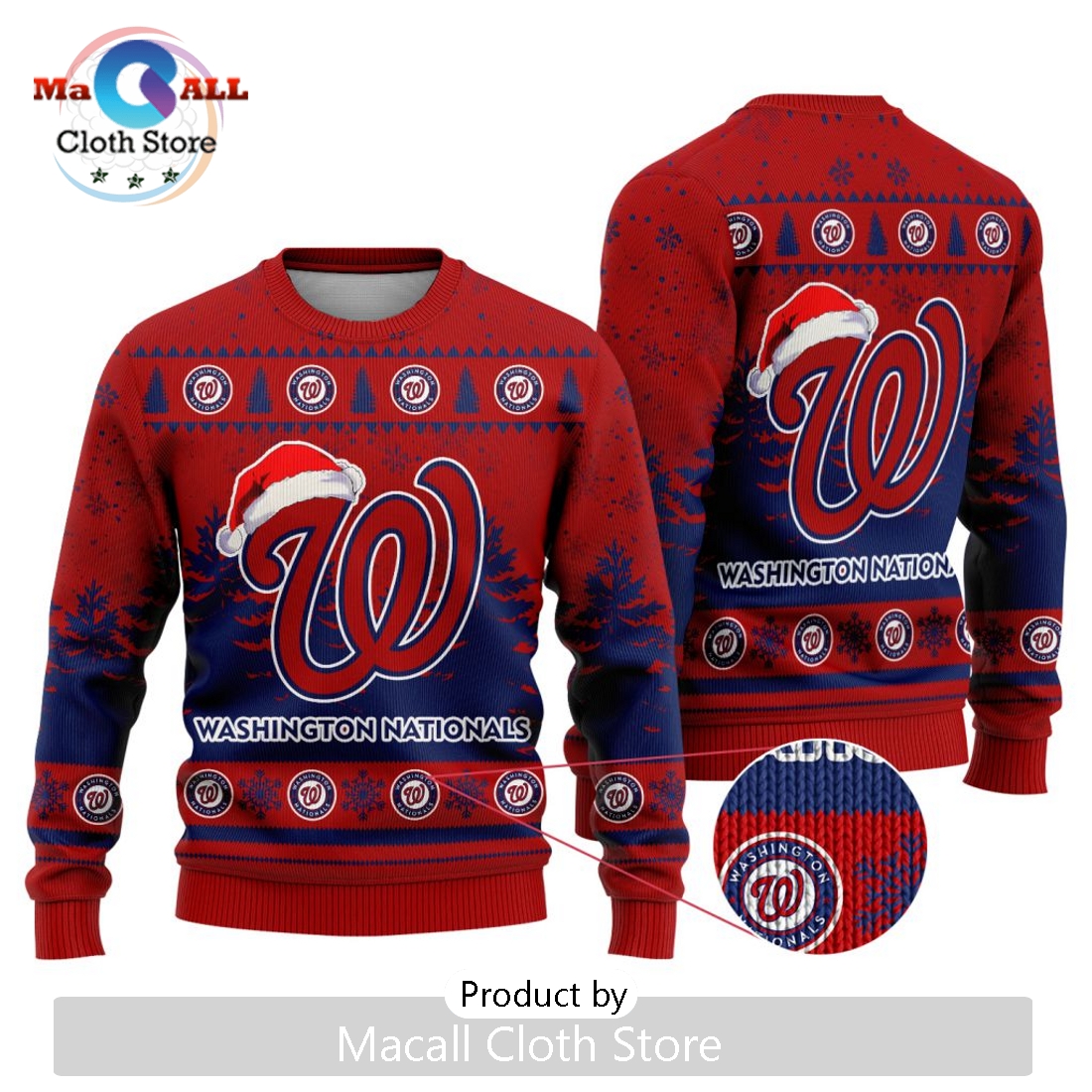 MLB Washington Nationals 2024 Christmas Ugly Sweater