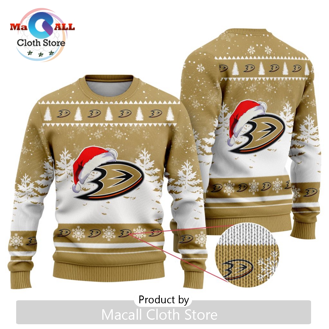 NHL Anaheim Ducks 2024 Christmas Design Sweater