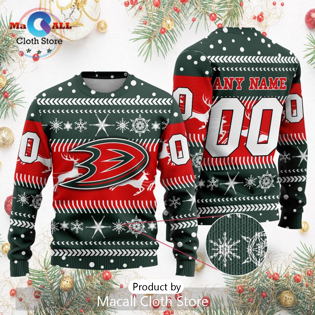 NHL Anaheim Ducks 2024 Sweater For Chrismas Season