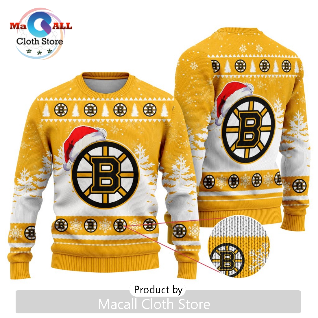 NHL Boston Bruins 2024 Christmas Design Sweater