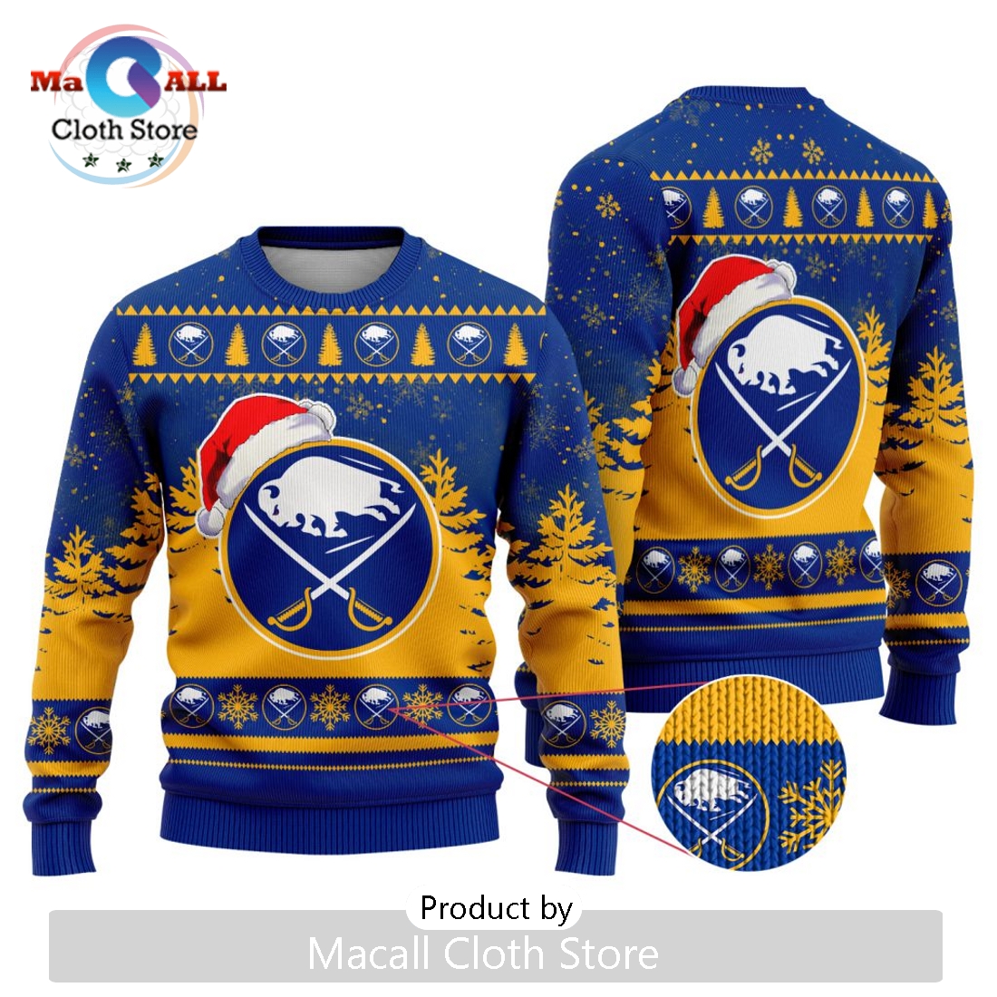 NHL Buffalo Sabres 2024 Christmas Design Sweater