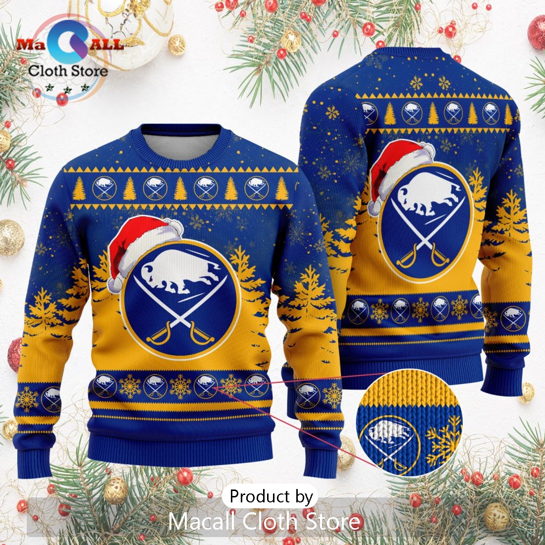 NHL Buffalo Sabres 2024 Christmas Design Sweater