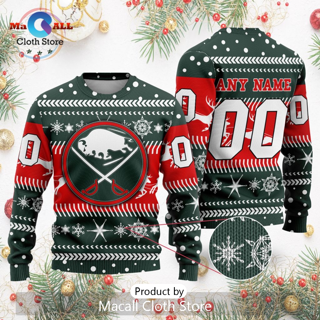 NHL Buffalo Sabres 2024 Sweater For Chrismas Season