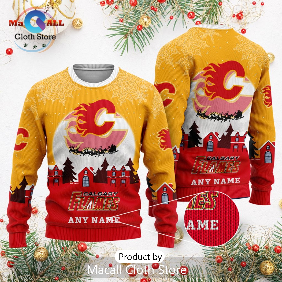 NHL Calgary Flames 2024 Christmas Sweater
