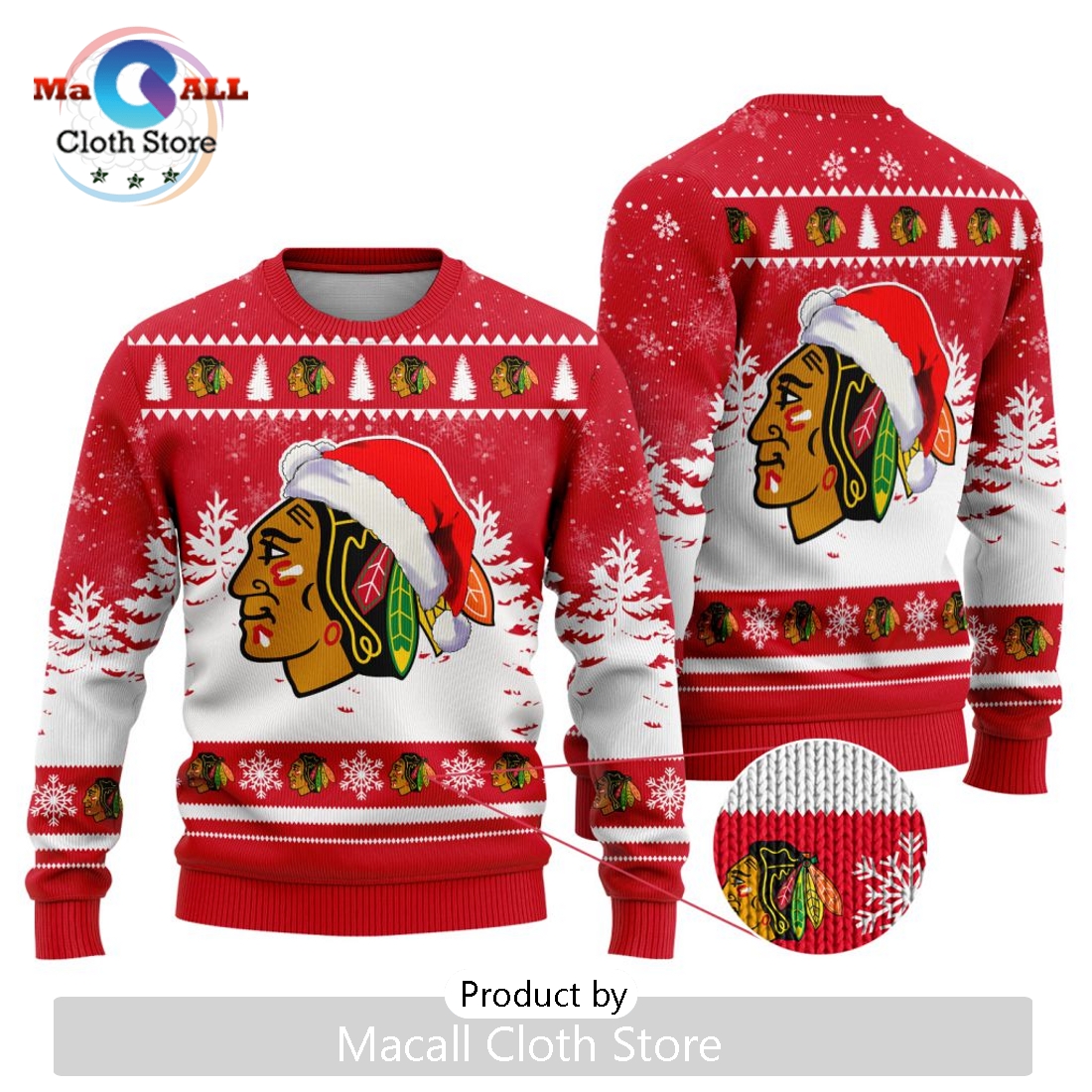 NHL Chicago Blackhawks 2024 Christmas Design Sweater
