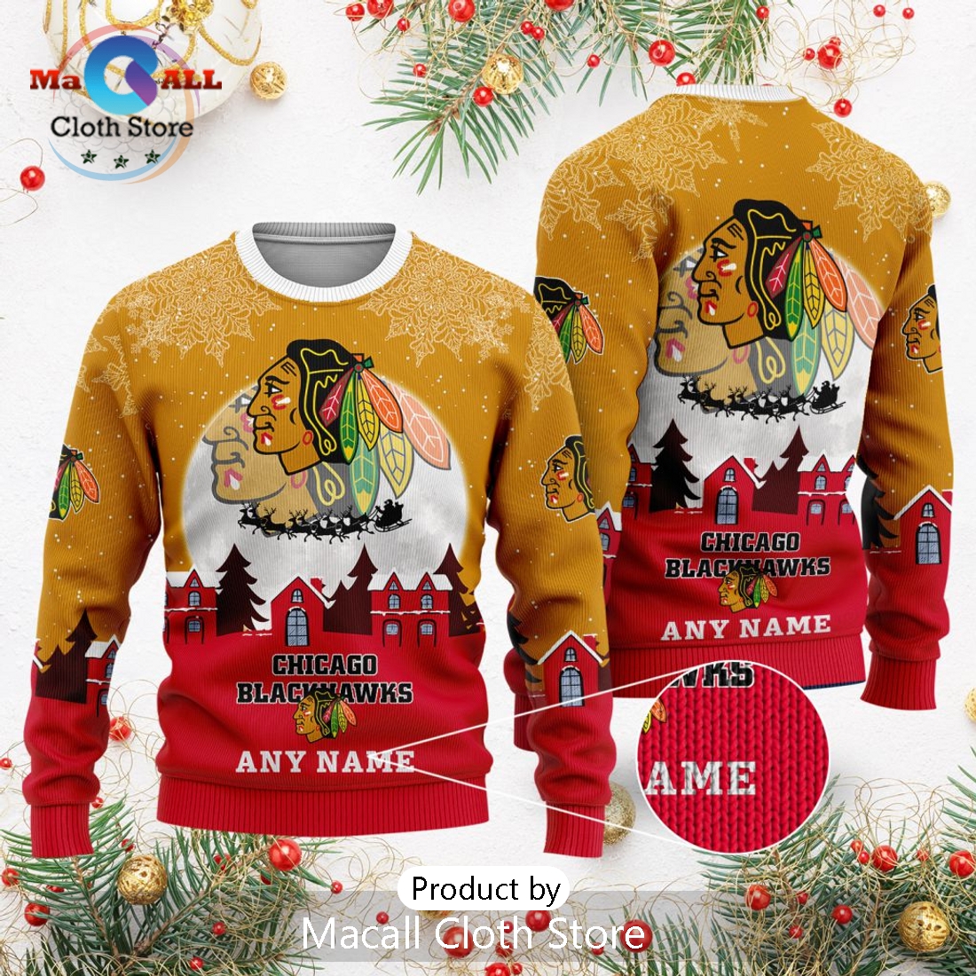 NHL Chicago Blackhawks 2024 Christmas Sweater