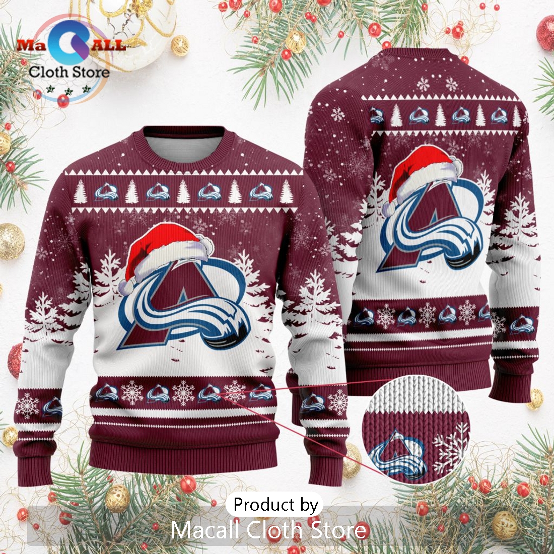 NHL Colorado Avalanche 2024 Christmas Design Sweater