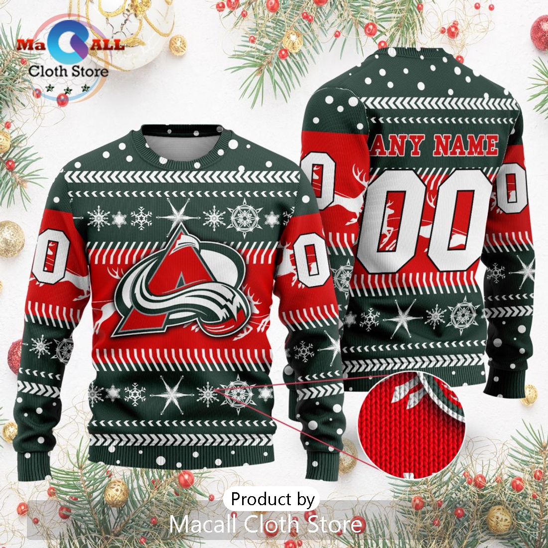 NHL Colorado Avalanche 2024 Sweater For Chrismas Season