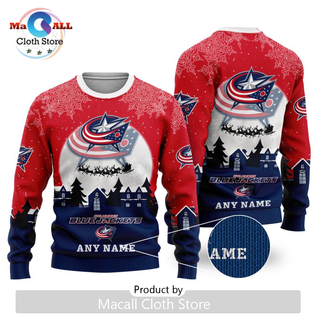 NHL Columbus Blue Jackets 2024 Christmas Sweater