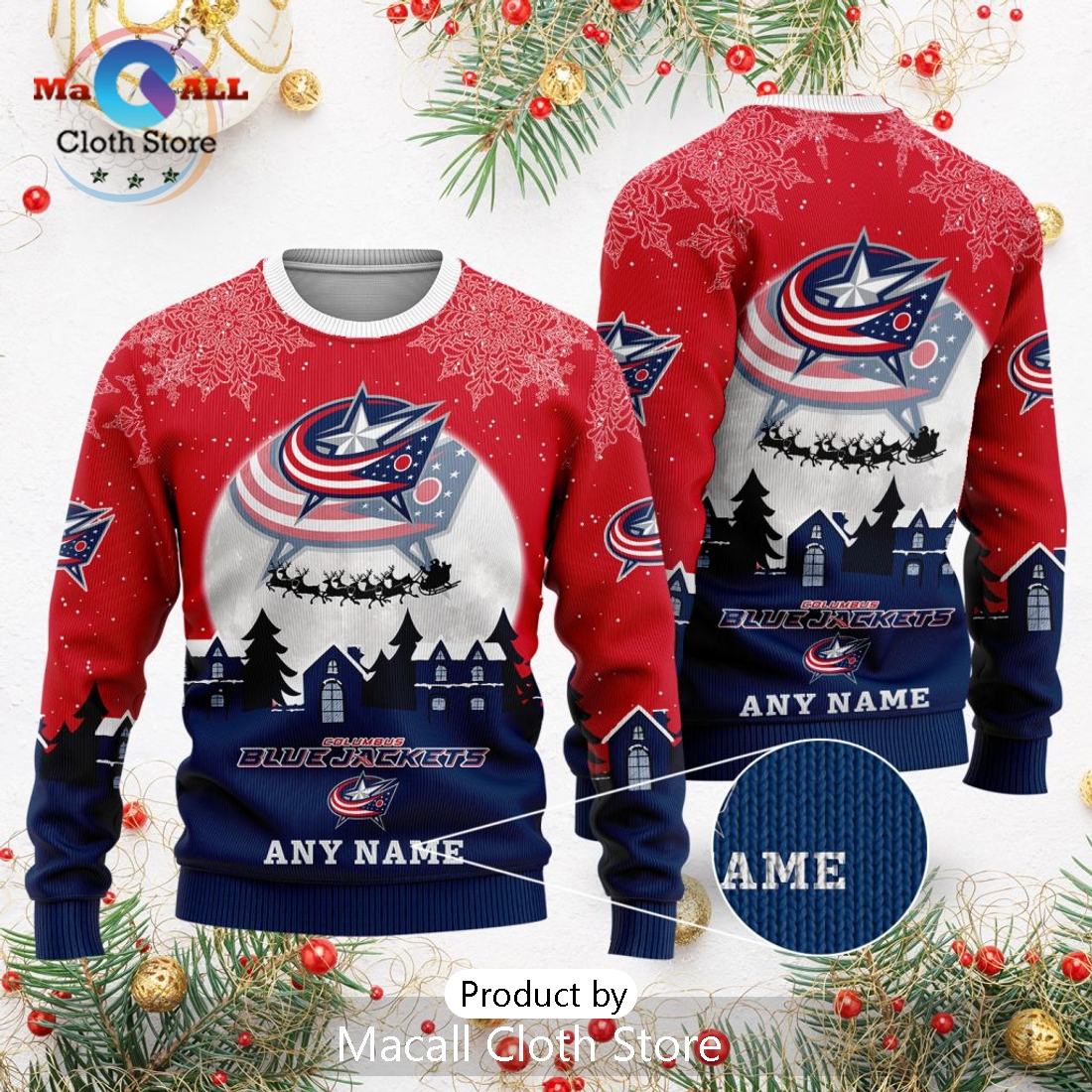 NHL Columbus Blue Jackets 2024 Christmas Sweater