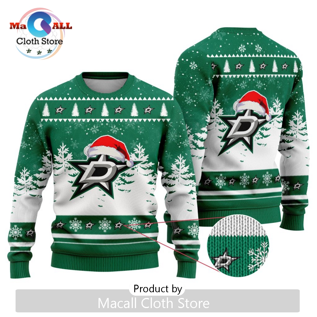 NHL Dallas Stars 2024 Christmas Design Sweater