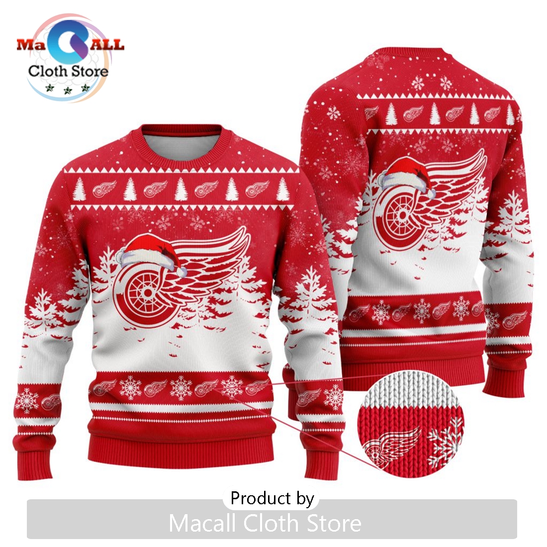 NHL Detroit Red Wings 2024 Christmas Design Sweater