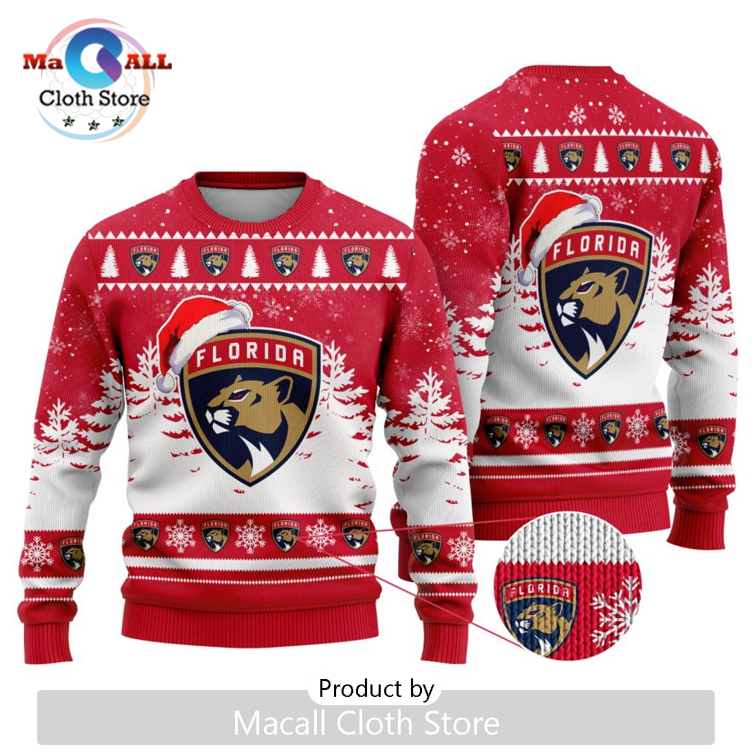 NHL Florida Panthers 2024 Christmas Design Sweater