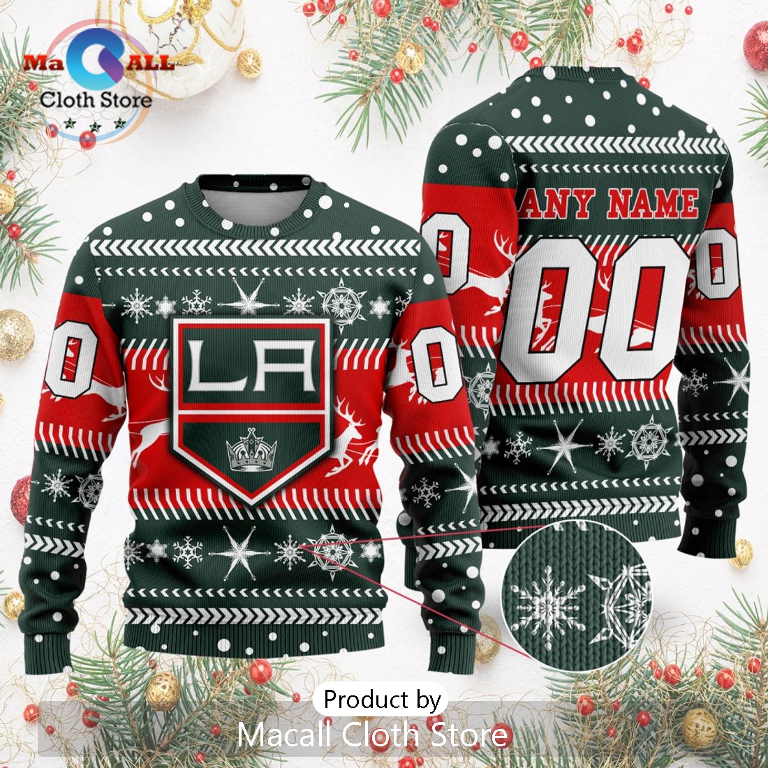 NHL Los Angeles Kings 2024 Sweater For Chrismas Season