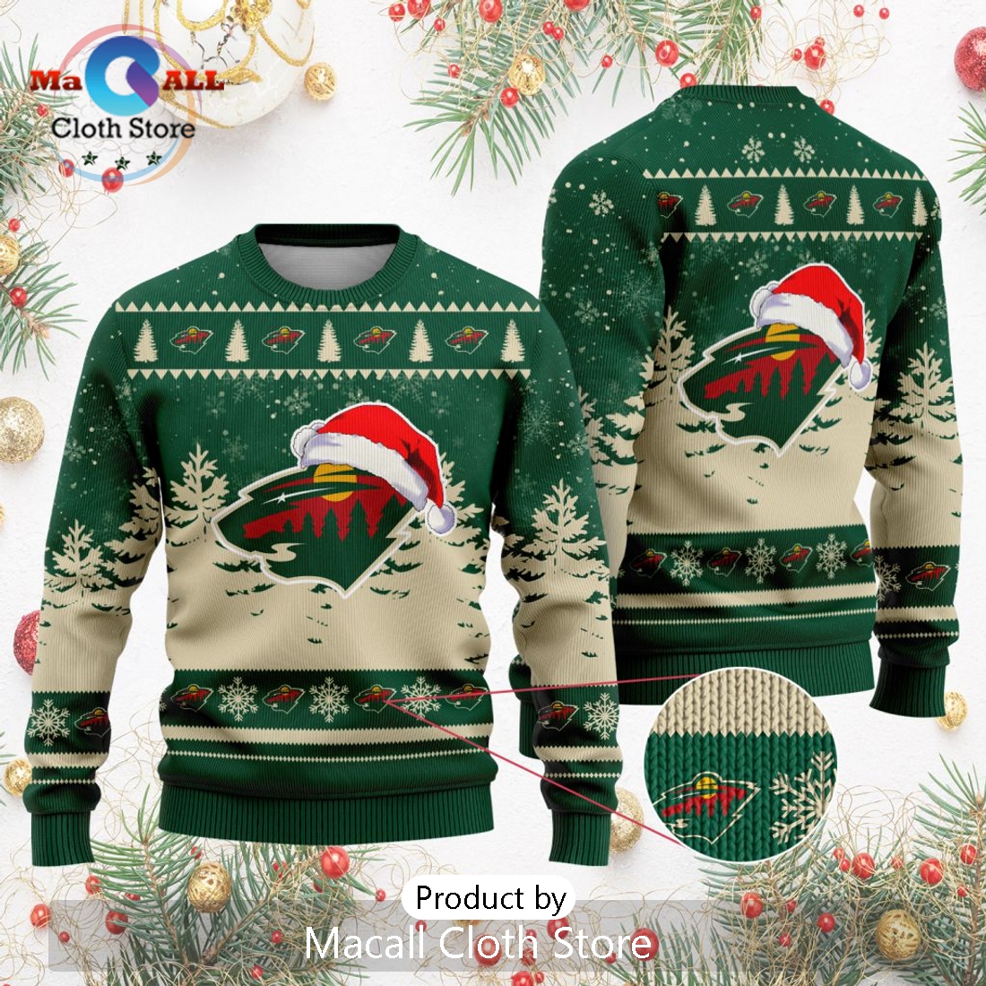 NHL Minnesota Wild 2024 Christmas Design Sweater