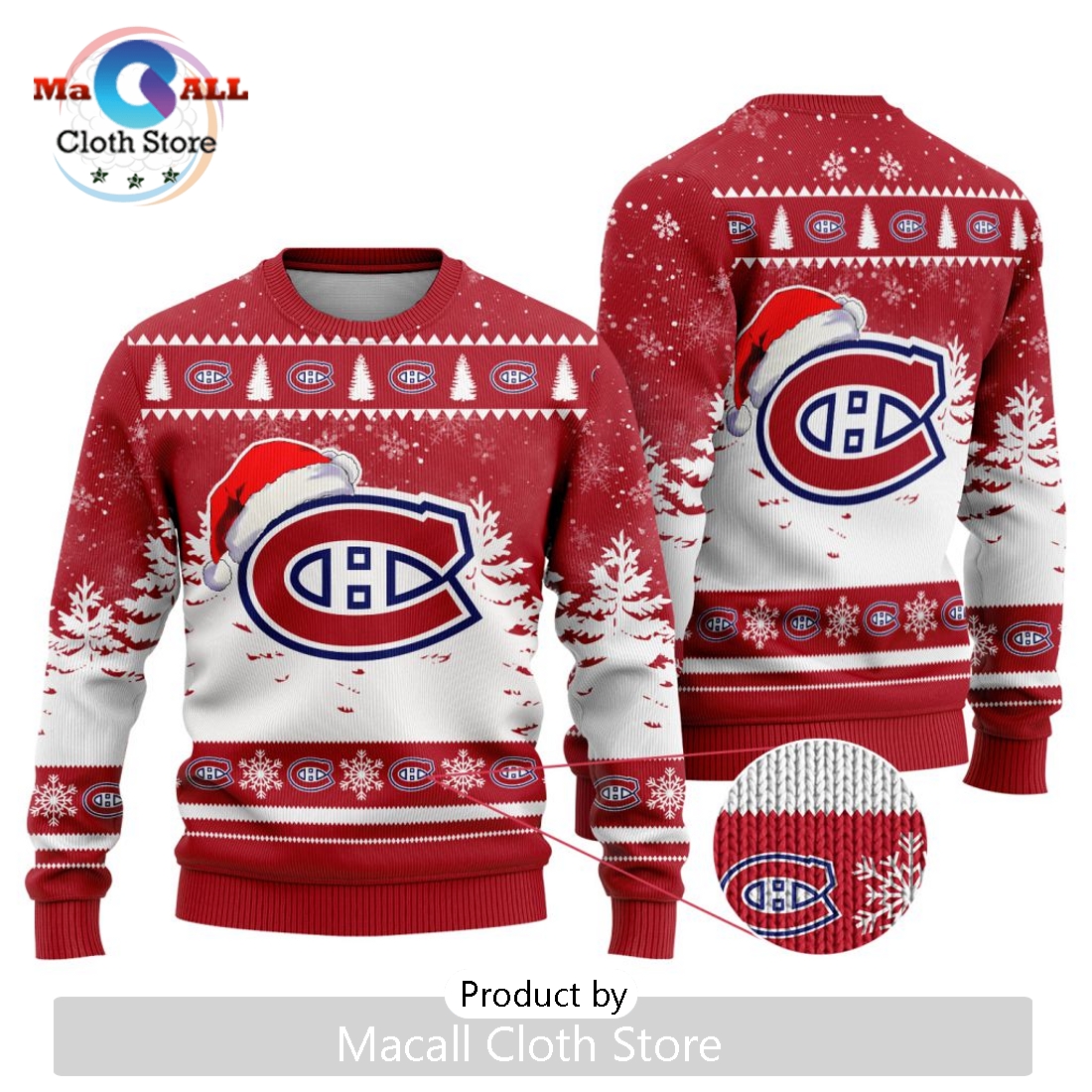 NHL Montreal Canadiens 2024 Christmas Design Sweater