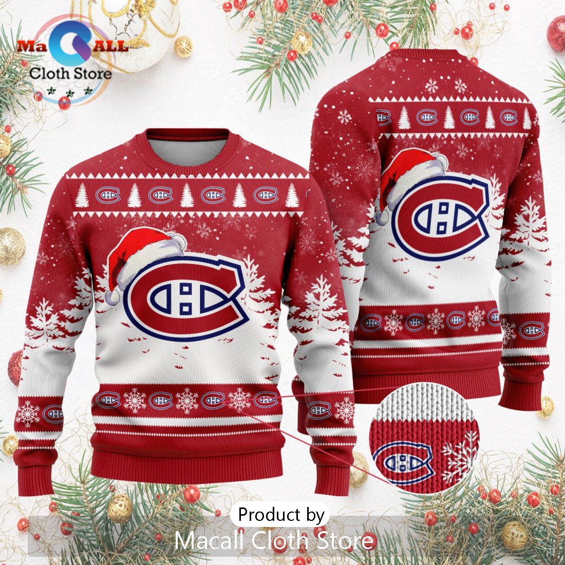 NHL Montreal Canadiens 2024 Christmas Design Sweater
