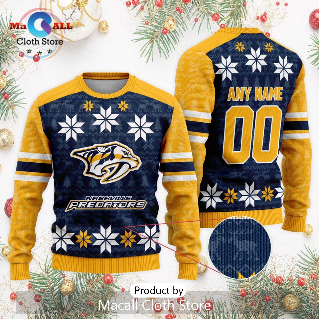 NHL Nashville Predators 2024 Ugly Sweater For Christmas