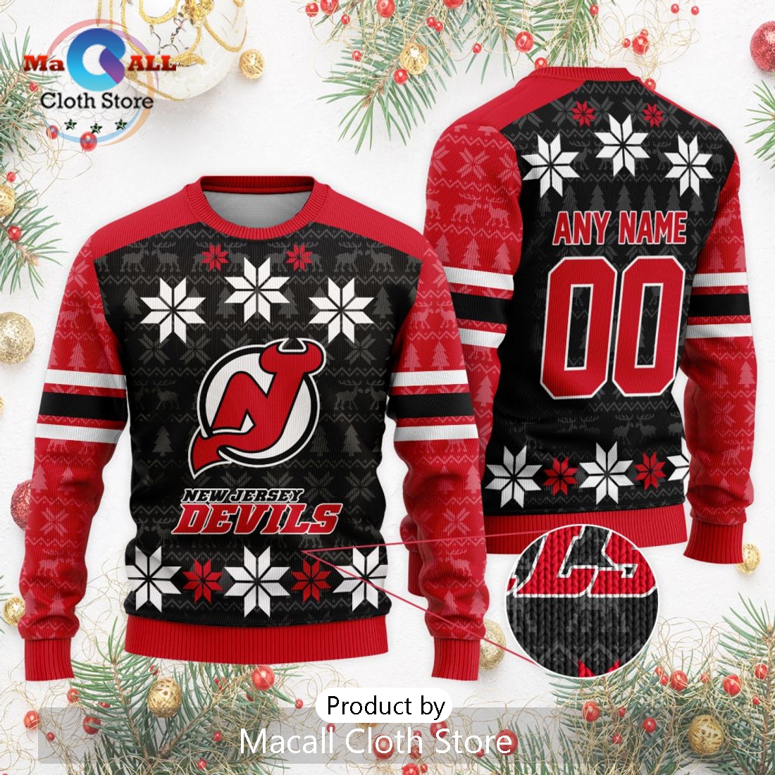 NHL New Jersey Devils 2024 Ugly Sweater For Christmas