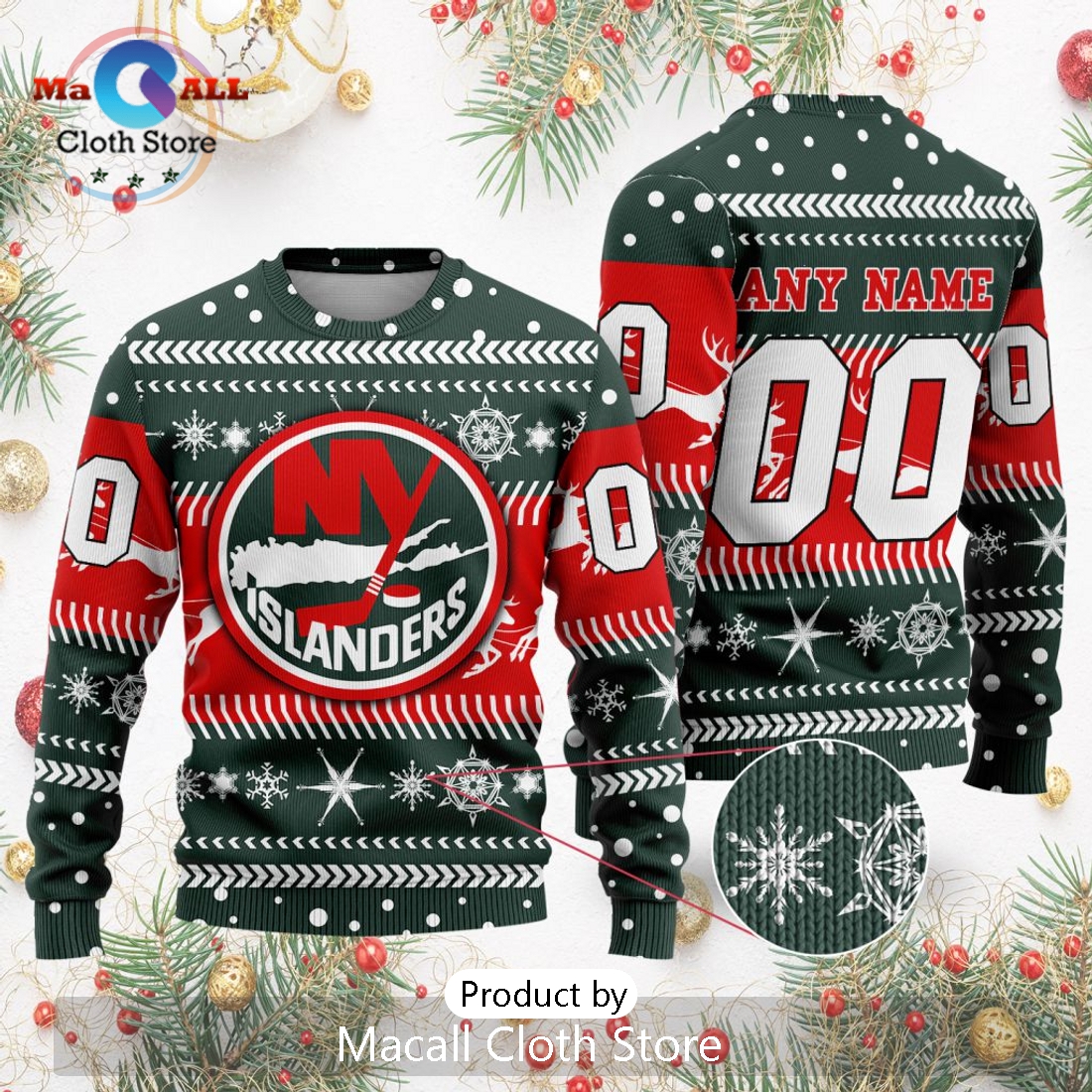NHL New York Islanders 2024 Sweater For Chrismas Season
