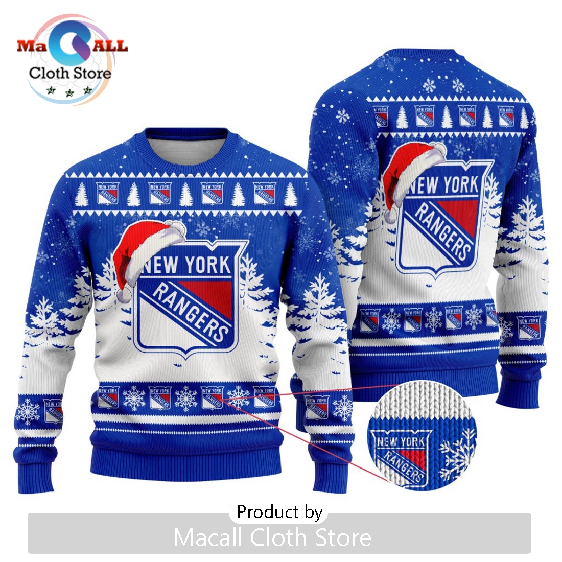 NHL New York Rangers 2024 Christmas Design Sweater