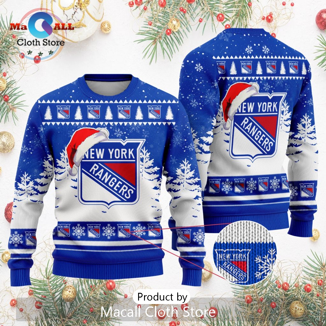 NHL New York Rangers 2024 Christmas Design Sweater