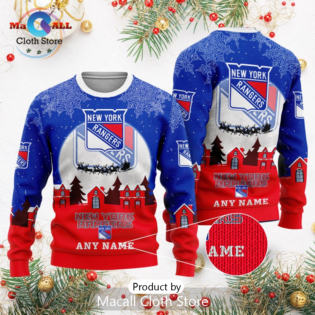 NHL New York Rangers 2024 Christmas Sweater