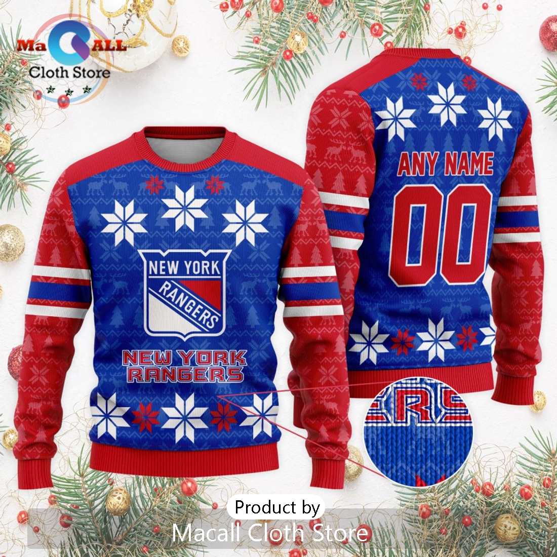 NHL New York Rangers 2024 Ugly Sweater For Christmas