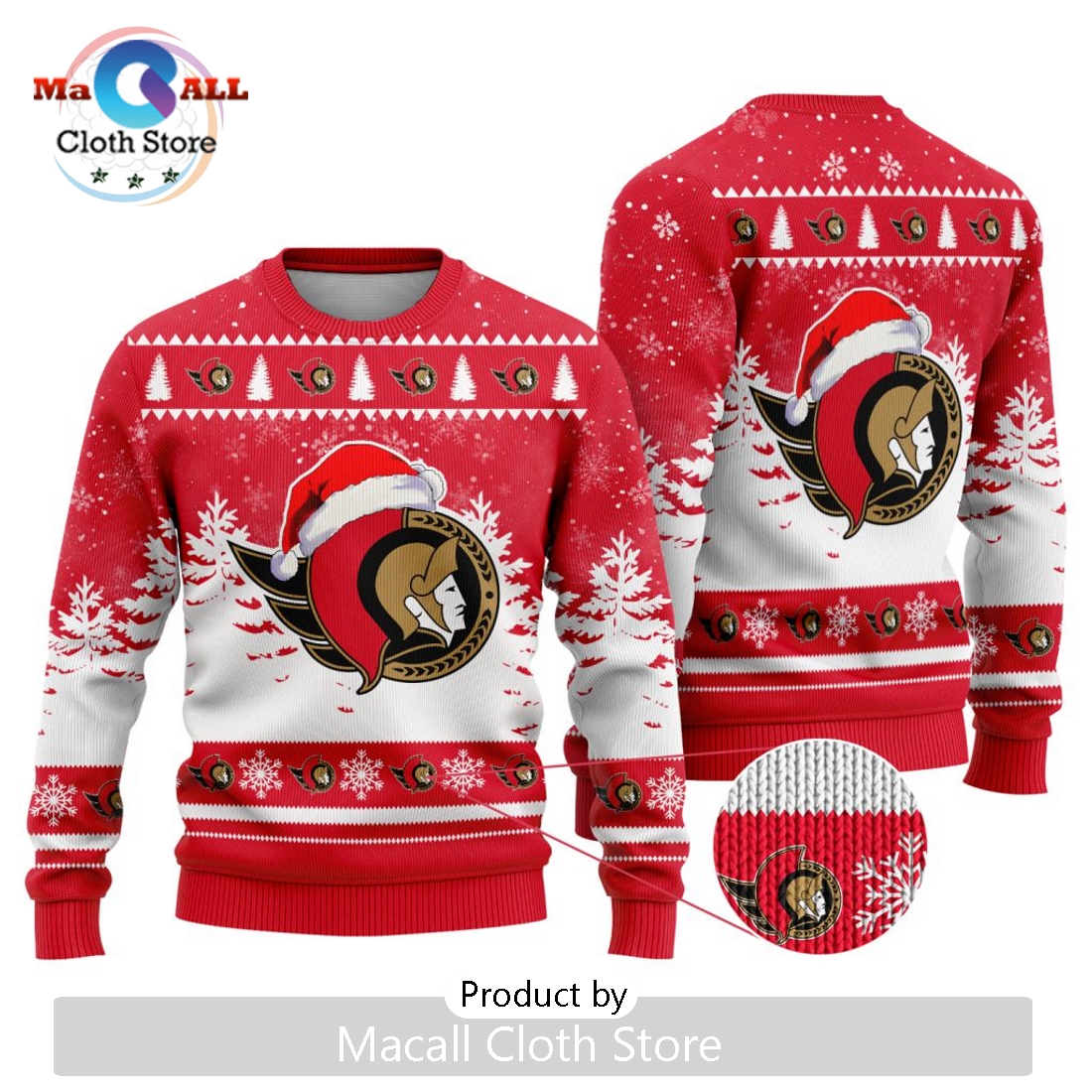 NHL Ottawa Senators 2024 Christmas Design Sweater