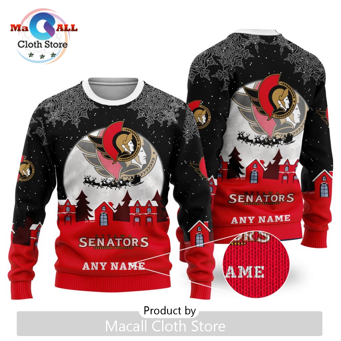 NHL Ottawa Senators 2024 Christmas Sweater