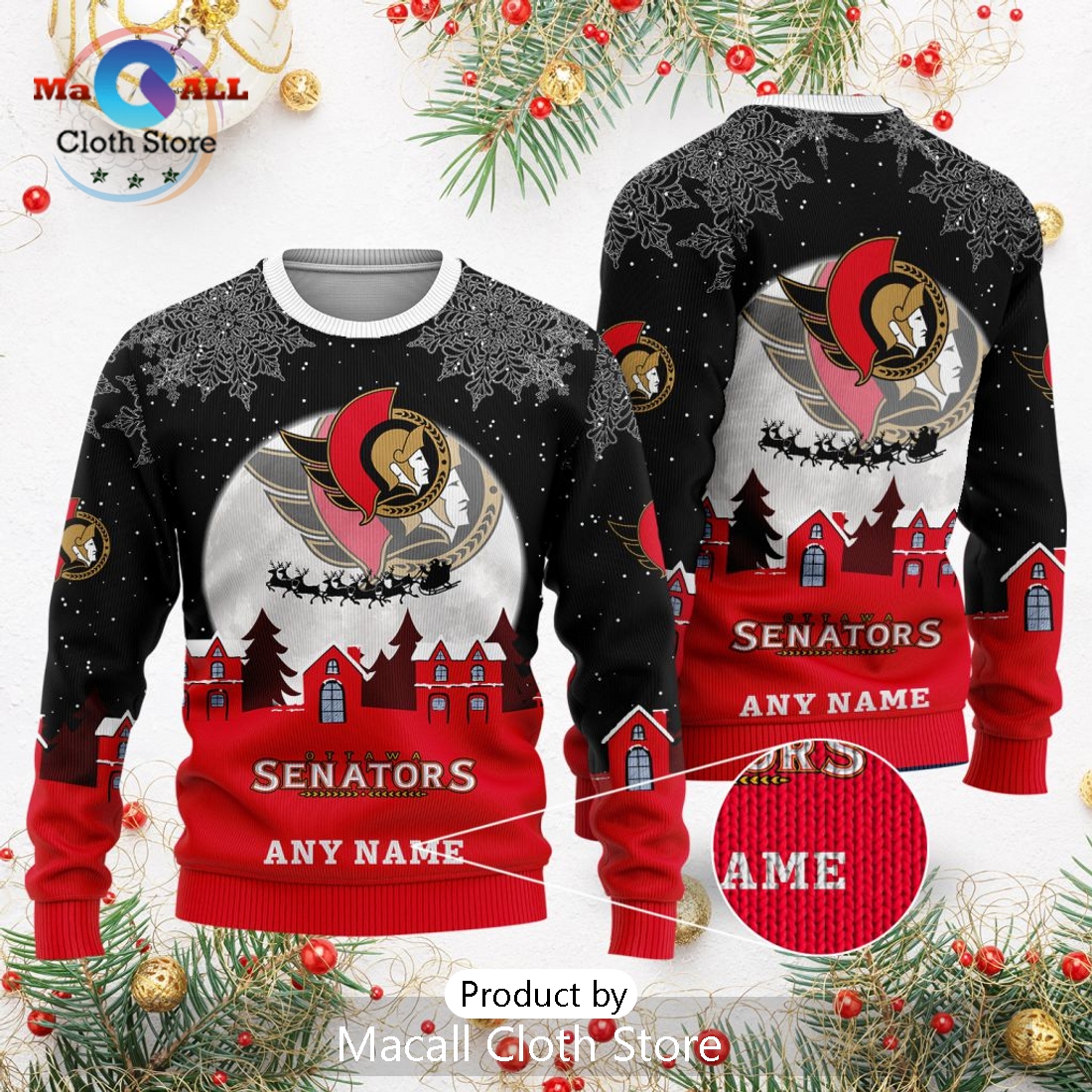 NHL Ottawa Senators 2024 Christmas Sweater