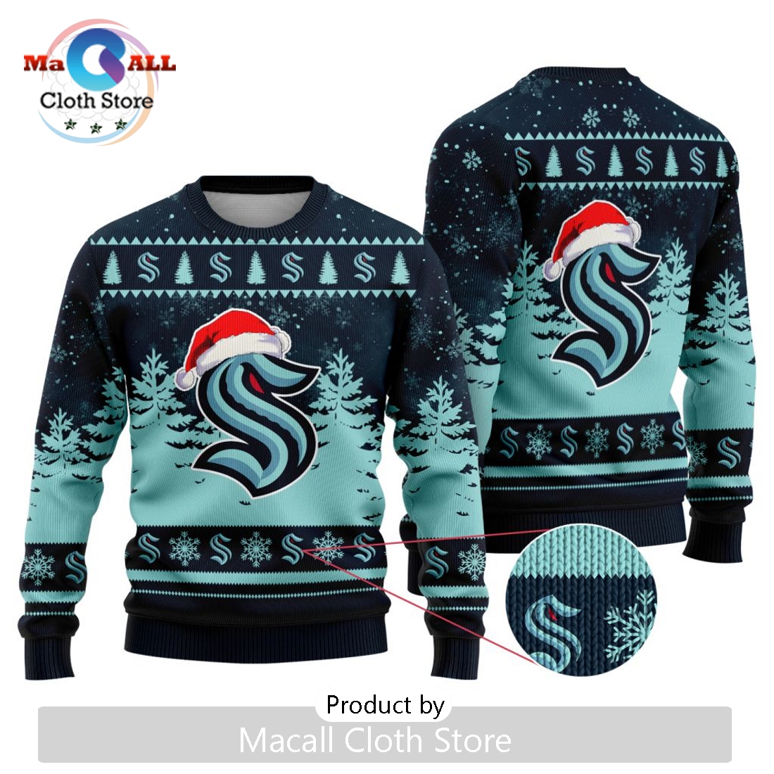 NHL Seattle Kraken 2024 Christmas Design Sweater