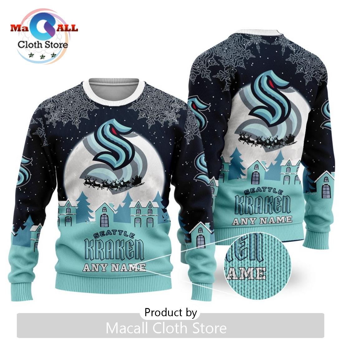 NHL Seattle Kraken 2024 Christmas Sweater
