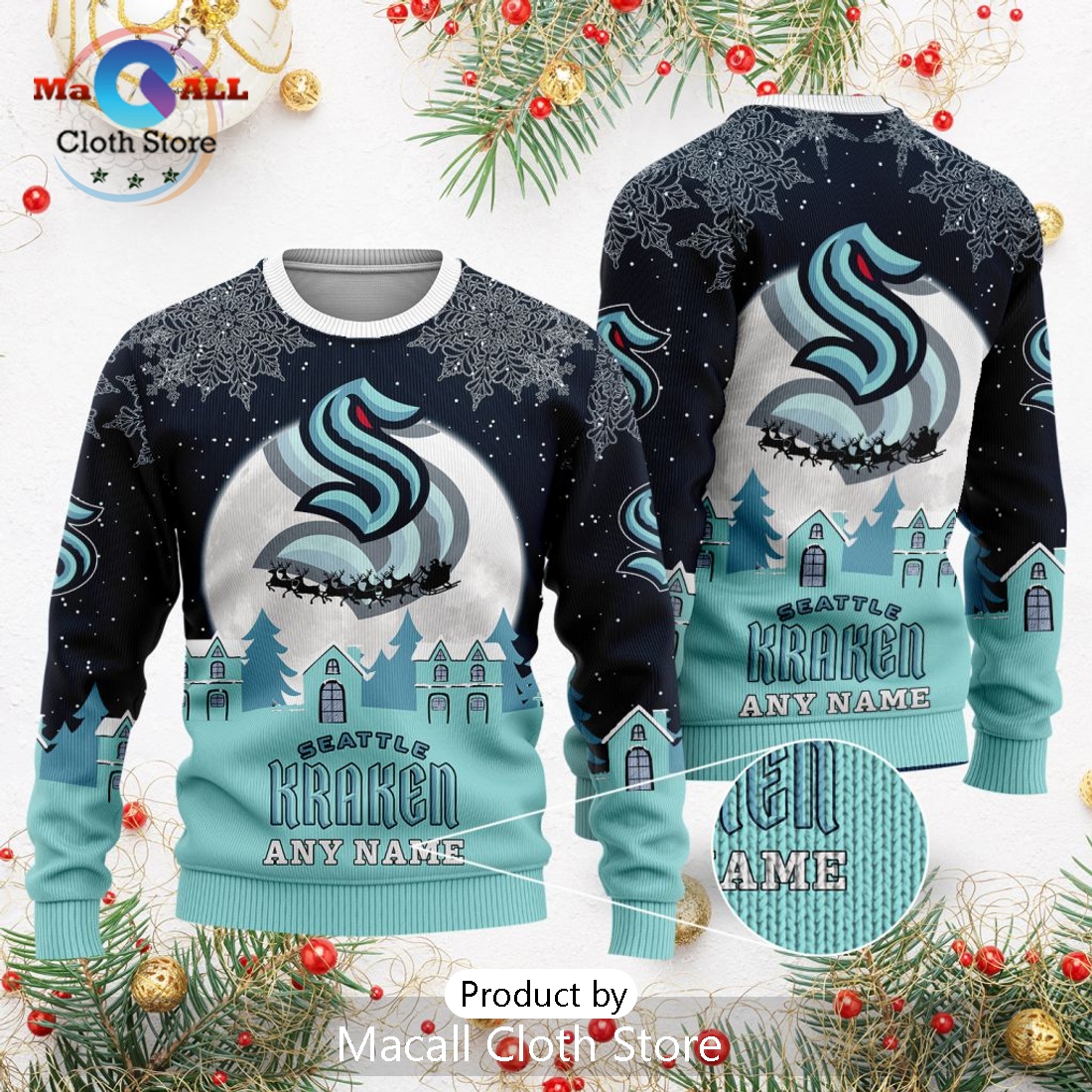 NHL Seattle Kraken 2024 Christmas Sweater