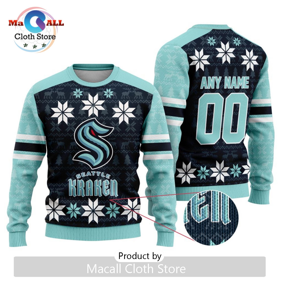 NHL Seattle Kraken 2024 Ugly Sweater For Christmas NHL Seattle Kraken 2024 Ugly Sweater For Christmas