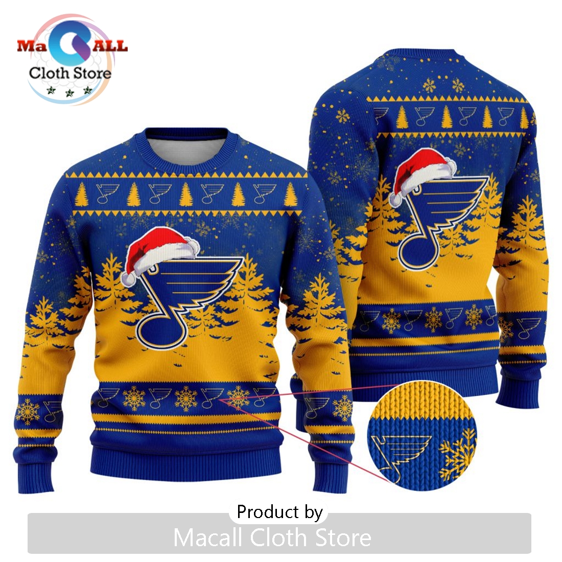 NHL St. Louis Blues 2024 Christmas Design Sweater