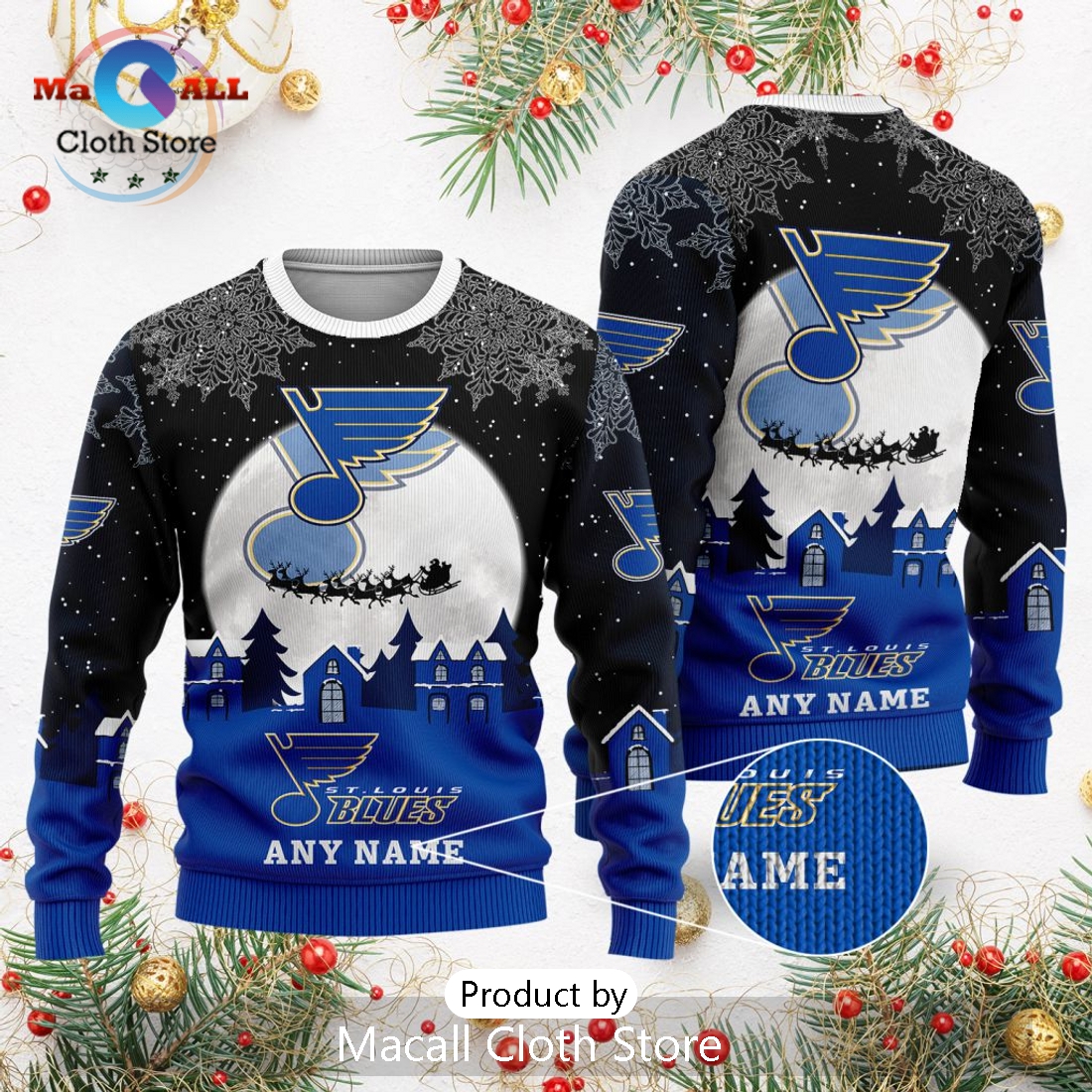 NHL St. Louis Blues 2024 Christmas Sweater