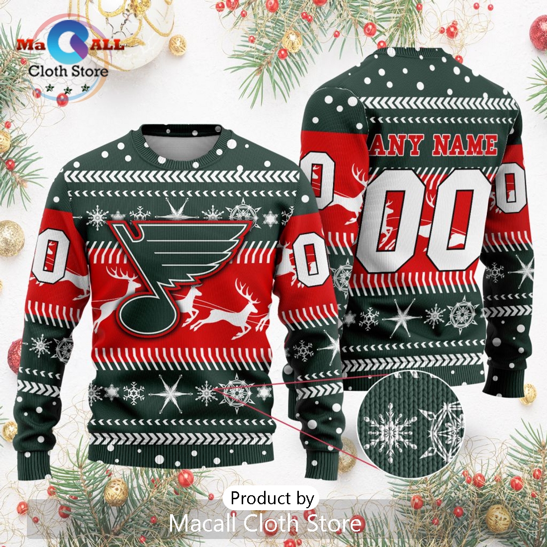 NHL St. Louis Blues 2024 Sweater For Chrismas Season