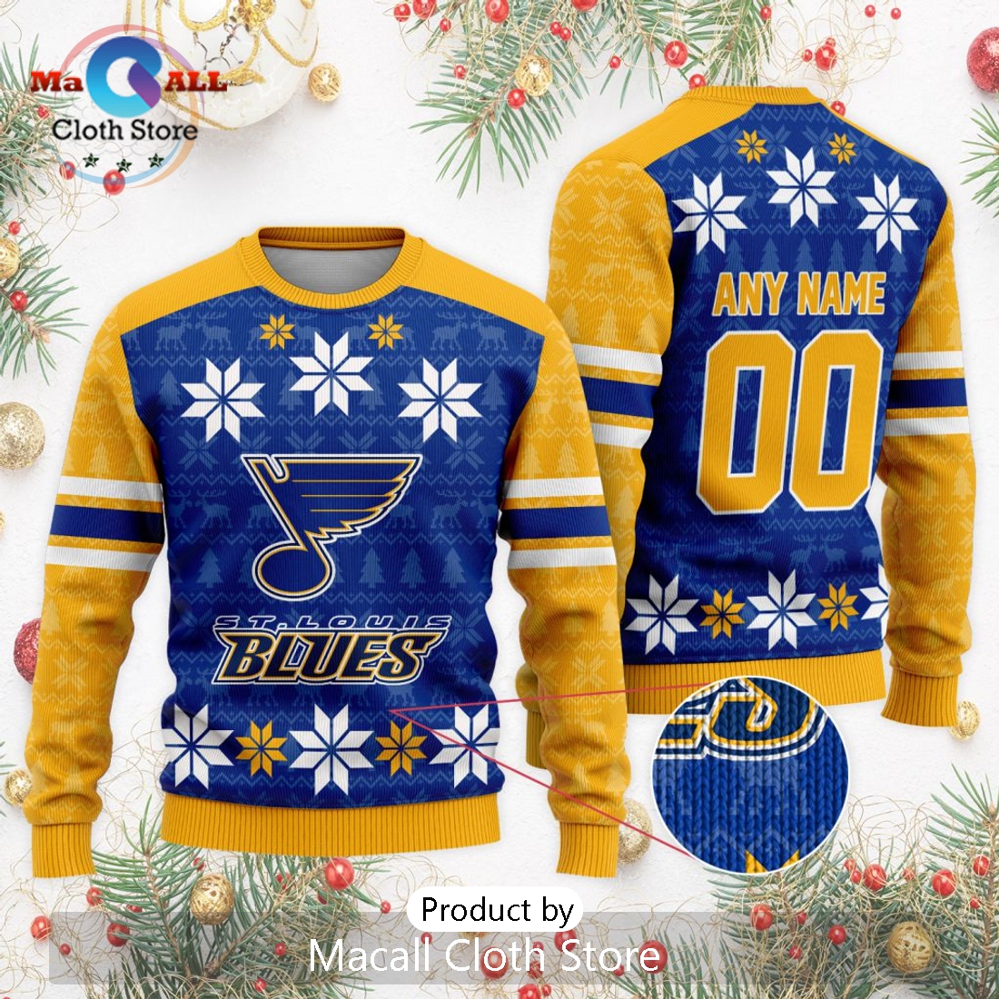 NHL St. Louis Blues 2024 Ugly Sweater For Christmas
