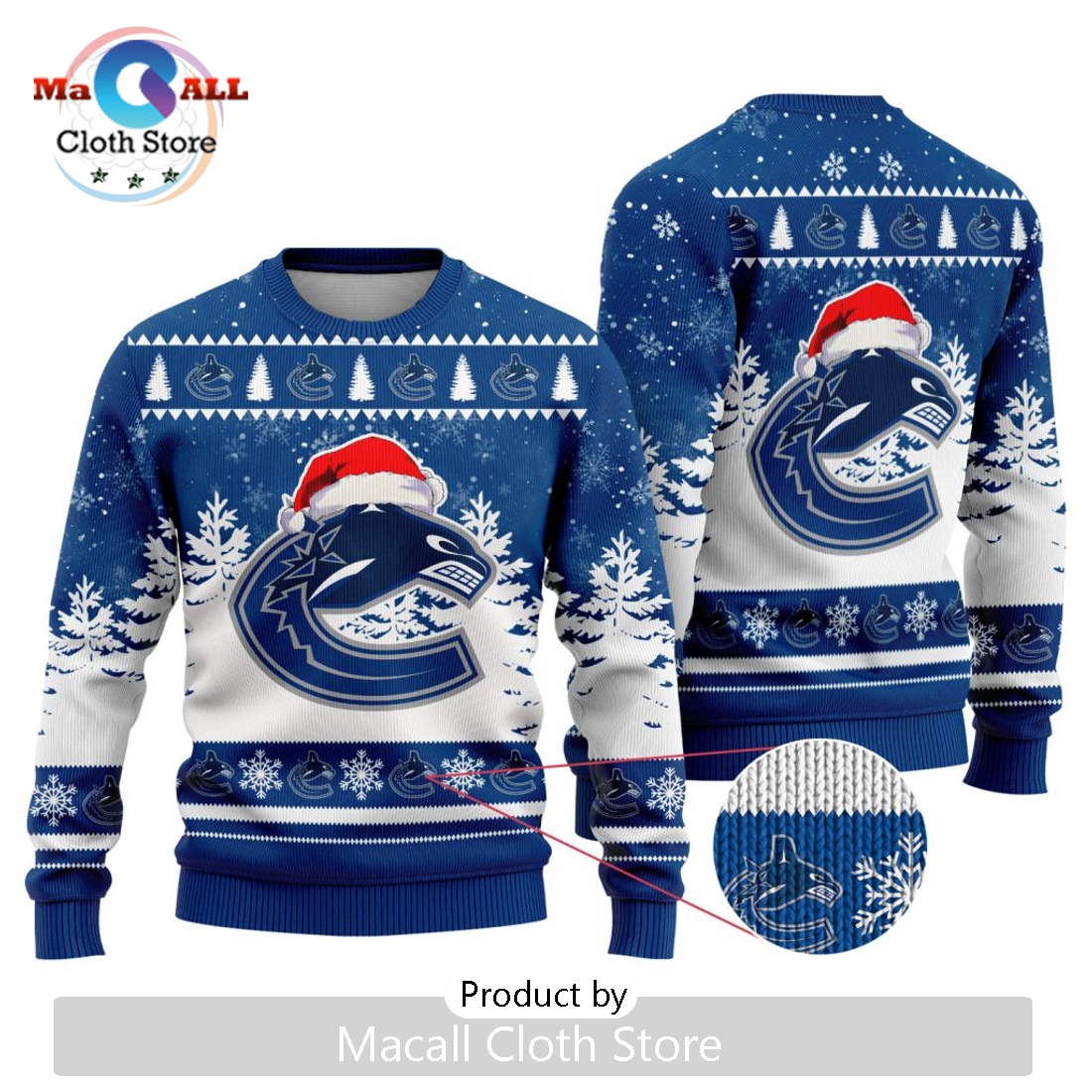 NHL Vancouver Canucks 2024 Christmas Design Sweater