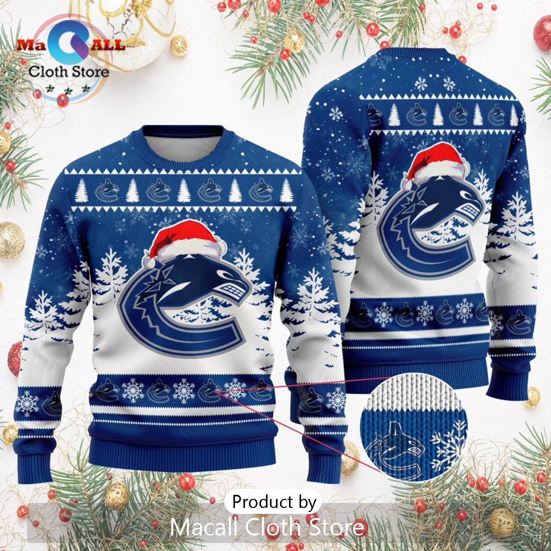 NHL Vancouver Canucks 2024 Christmas Design Sweater