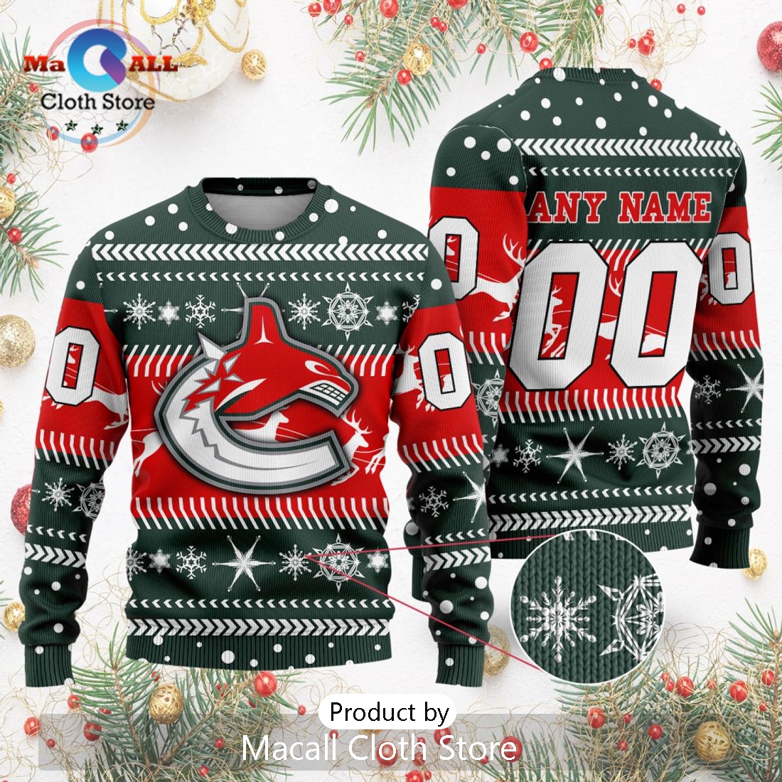 NHL Vancouver Canucks 2024 Sweater For Chrismas Season