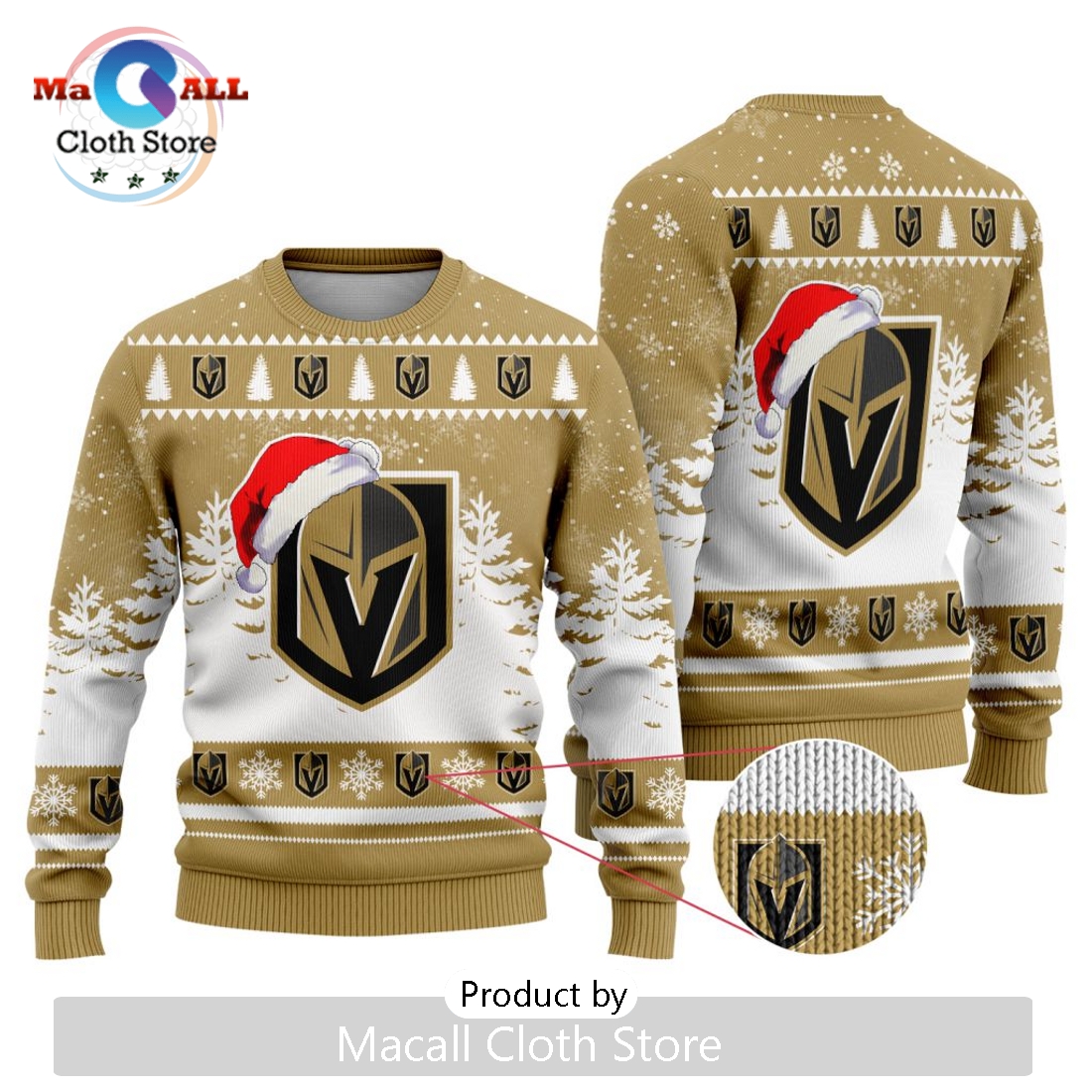 NHL Vegas Golden Knights 2024 Christmas Design Sweater
