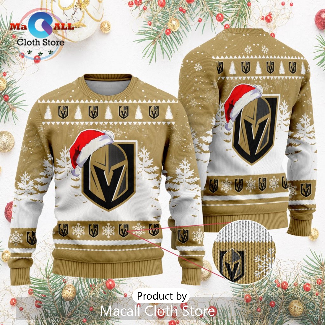 NHL Vegas Golden Knights 2024 Christmas Design Sweater