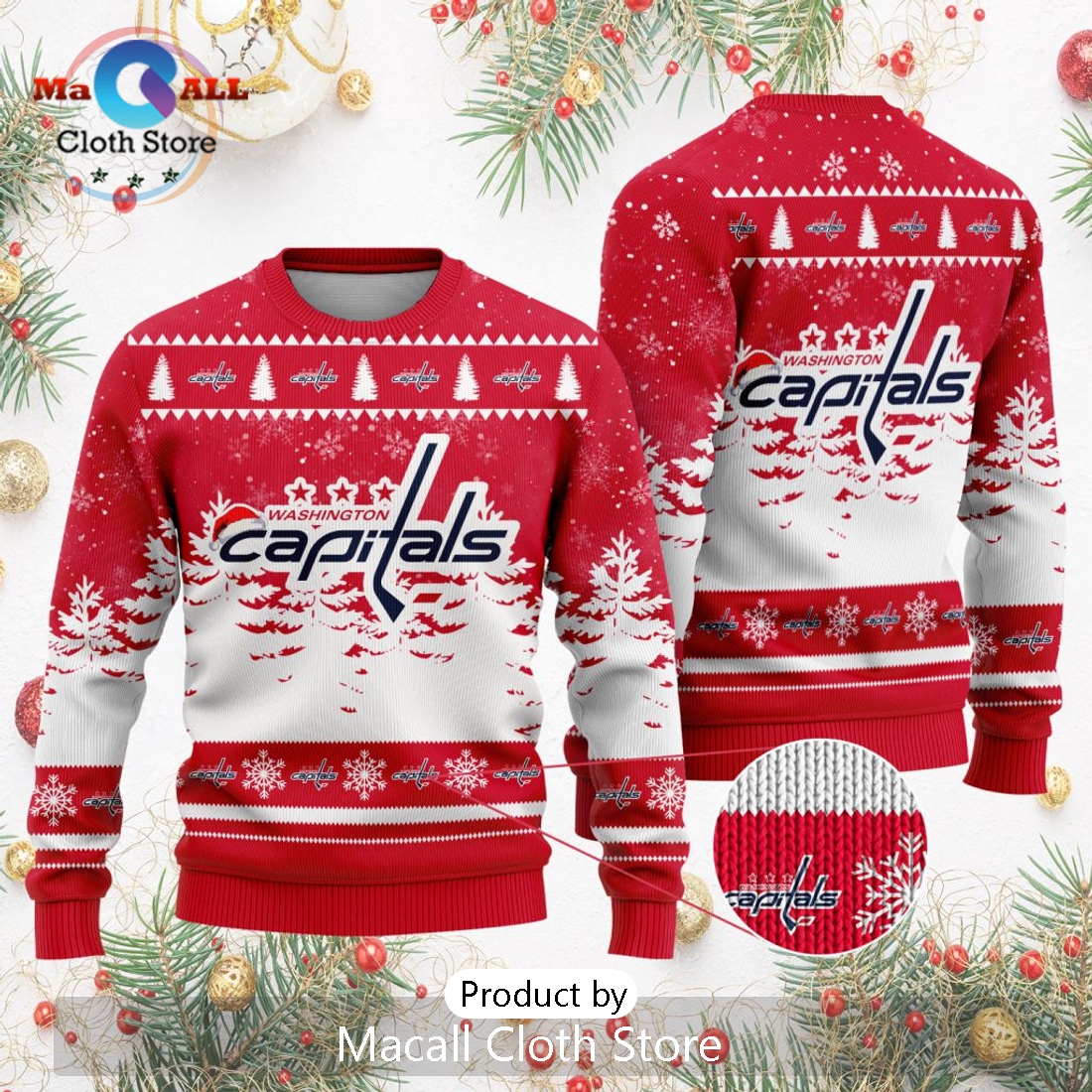 NHL Washington Capitals 2024 Christmas Design Sweater