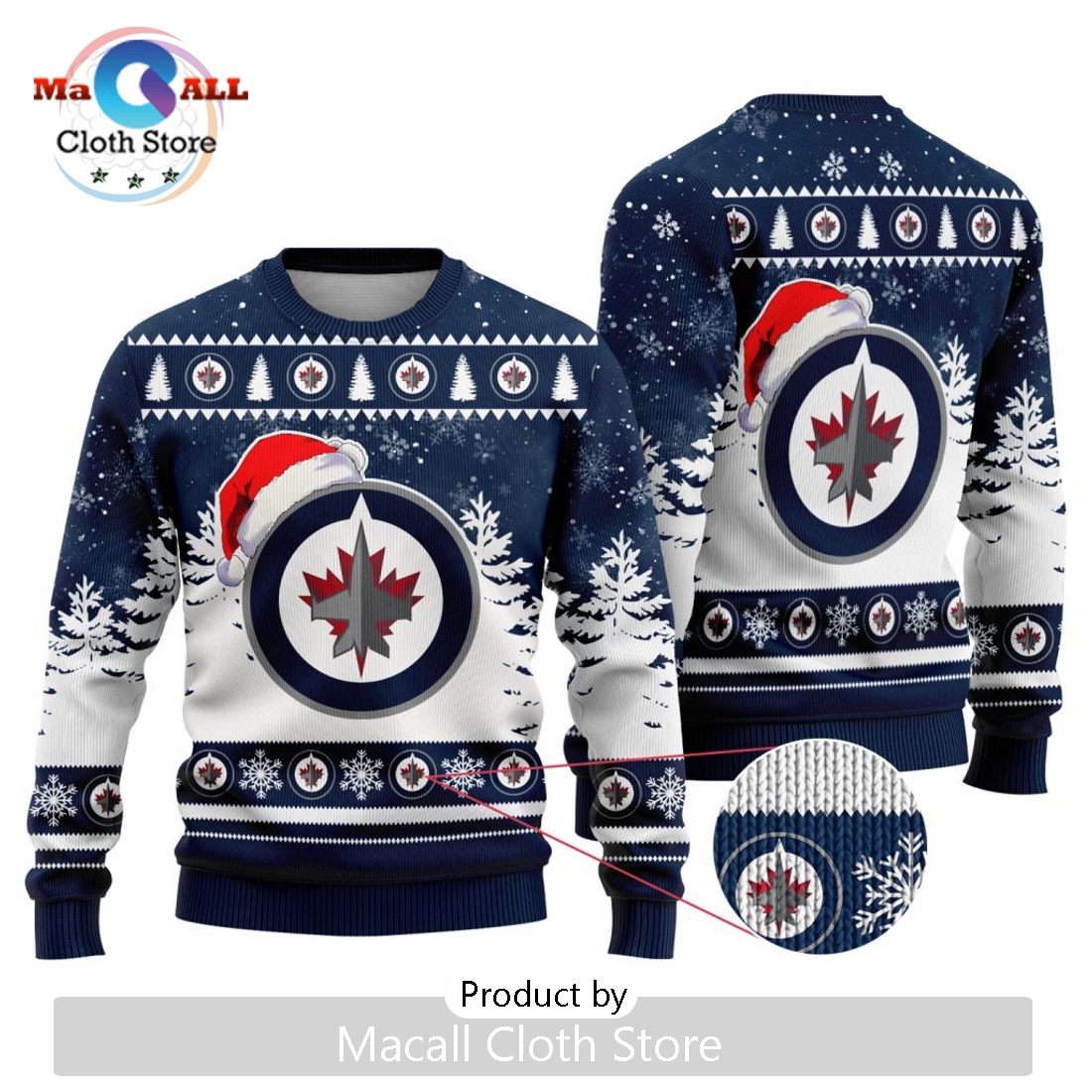 NHL Winnipeg Jets 2024 Christmas Design Sweater